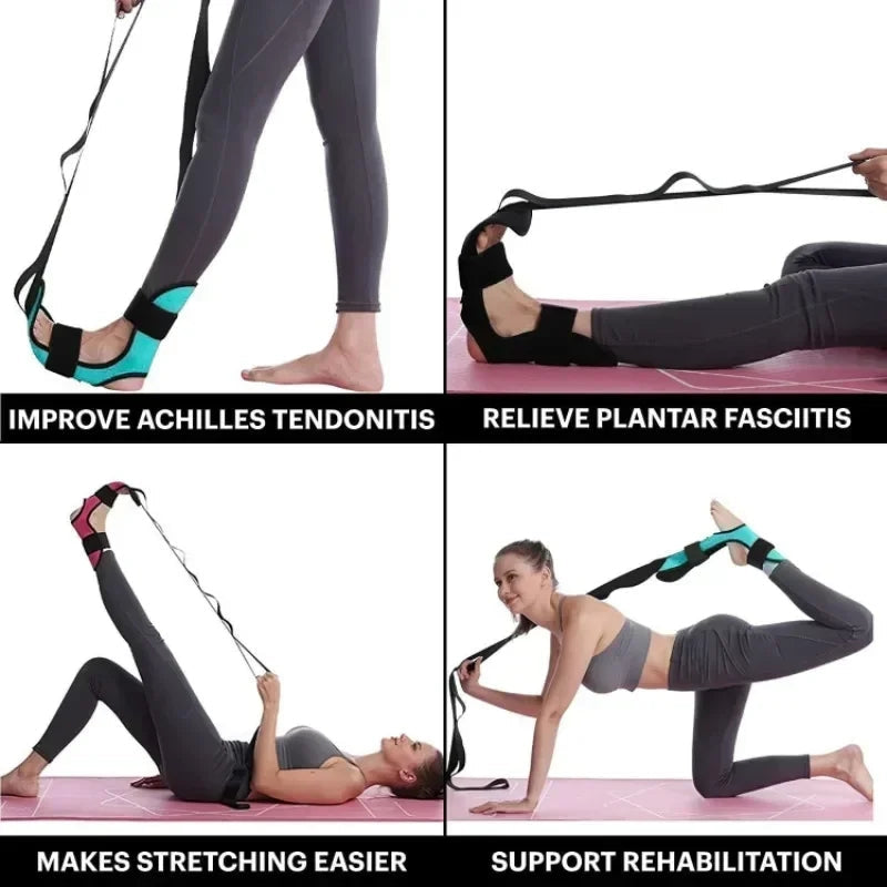 Adjustable Yoga Leg Stretching Strap for Flexibility and Rehabilitation