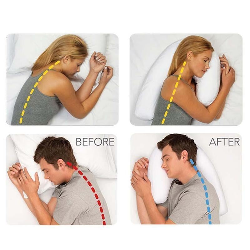 All New Side Sleeper Pillow, Anti-snoring Side Sleeping Fixed Sleeping Position U-shaped Pillow