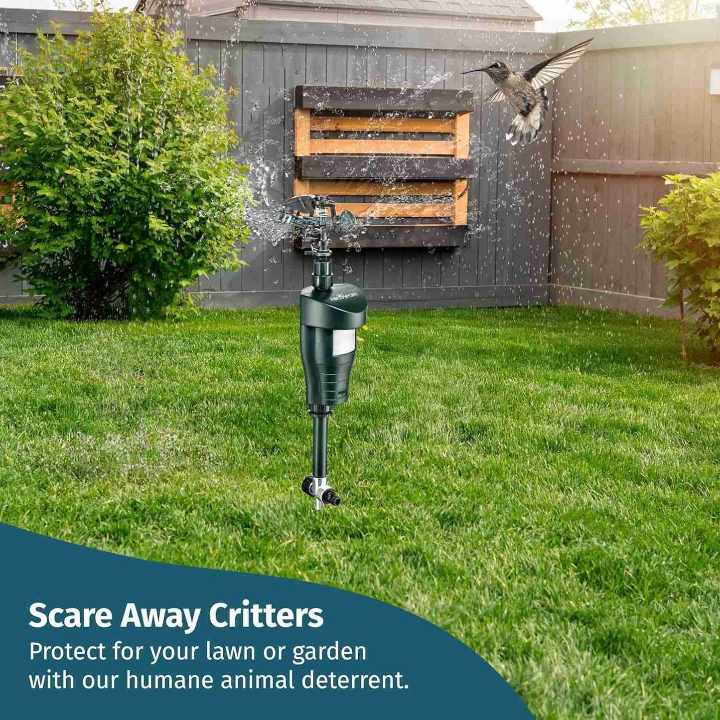 Animal Repellent Motion Activated Sprinkler For Outdoor with 360-Degree Sprinkler Head