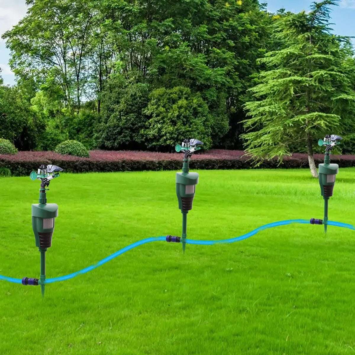 Animal Repellent Motion Activated Sprinkler For Outdoor with 360-Degree Sprinkler Head
