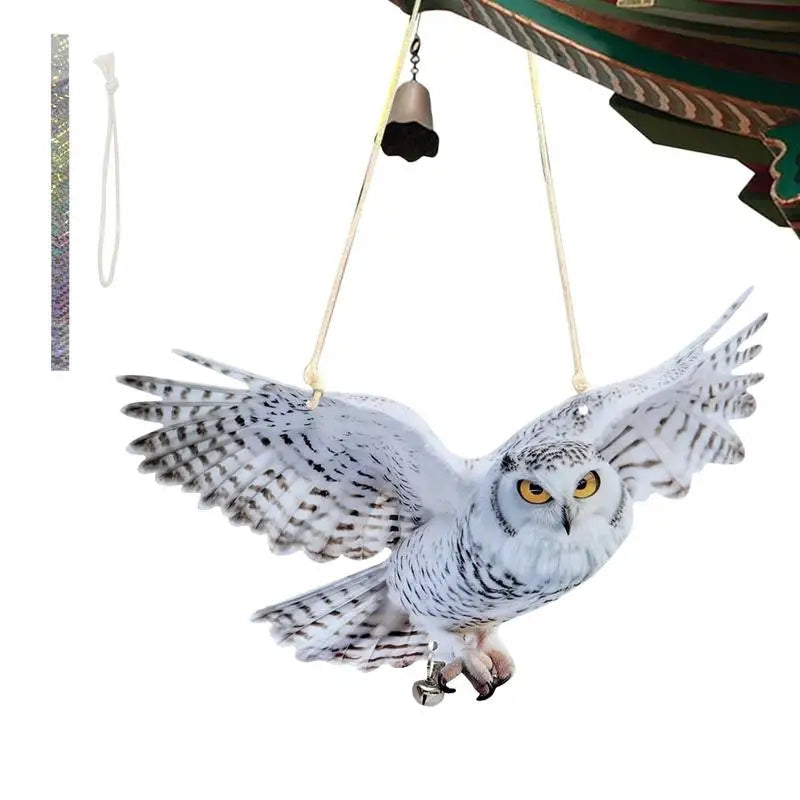 Double-Sided Reflective Owl Bird Repeller with Sound