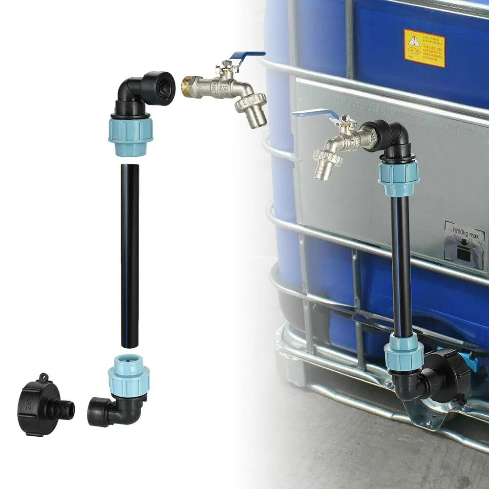 Gooseneck Water Pipe IBC Tank Tap Adapter with Zinc Alloy Faucet and Leak-Proof Design