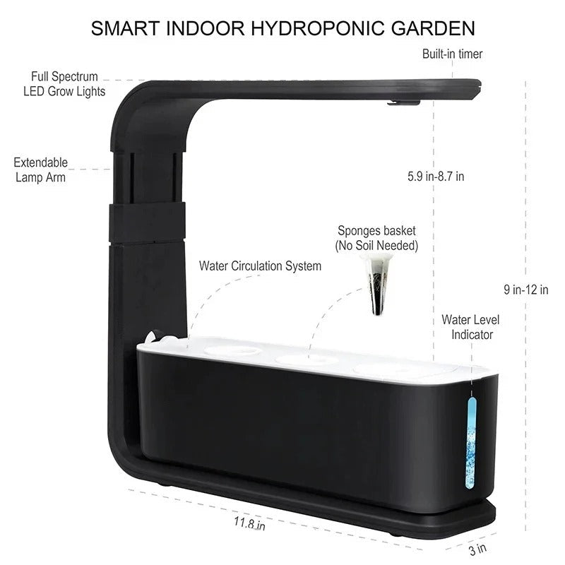Indoor Hydroponics Growing System Smart Garden System with LED Plant Lamp