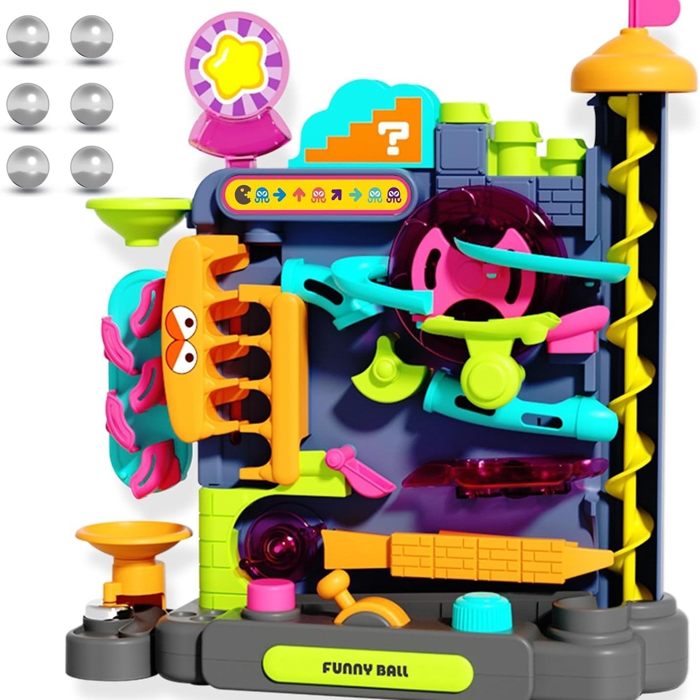 Interactive Track Game with a Multi-Layer Maze and 7 Challenging Levels, Safe Educational Toy for Ages 3+