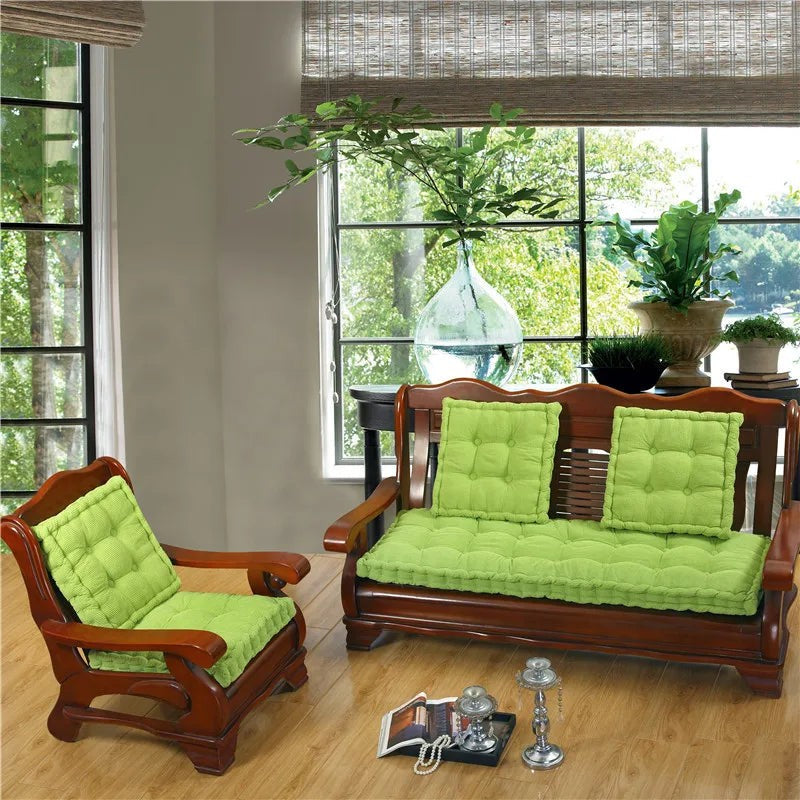 Oversized Thickened Long Bench Cushion Pad Green