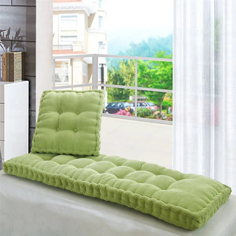Oversized Thickened Long Bench Cushion Pad Green
