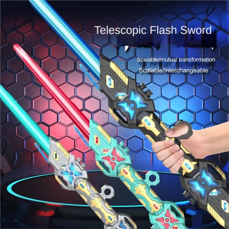 RGB Lightsaber Double Headed with 7 Color Modes, Realistic Sound & Flash Effects, Safe for Ages 6+