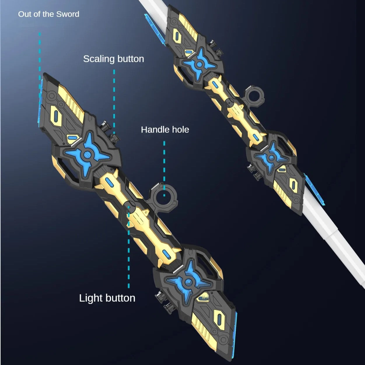 RGB Lightsaber Double Headed with 7 Color Modes, Realistic Sound & Flash Effects, Safe for Ages 6+