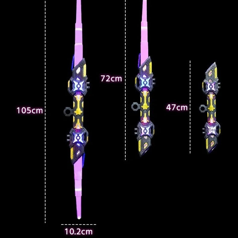 RGB Lightsaber Double Headed with 7 Color Modes, Realistic Sound & Flash Effects, Safe for Ages 6+