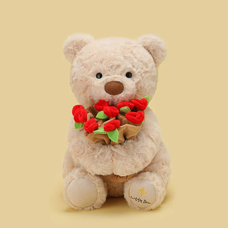 Giant Teddy Bear With Roses Plush Romantic Gift Doll