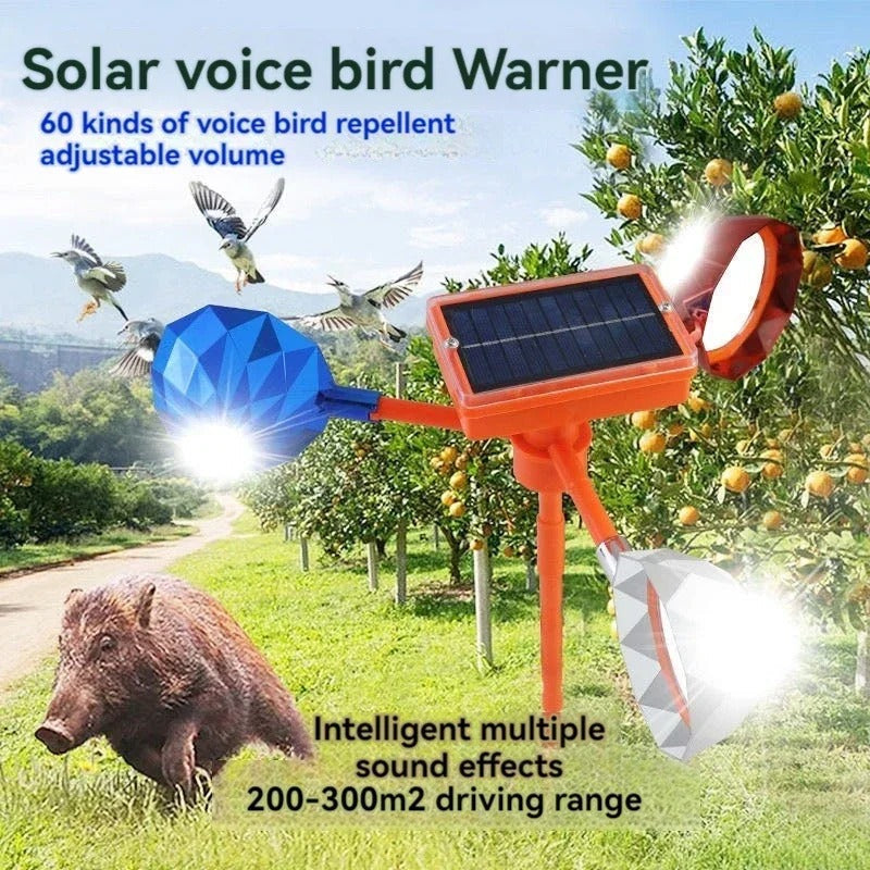 Solar Bird Repeller Reflective Bird Deterrent for Garden with 360-Degree Reflector and Waterproof Design