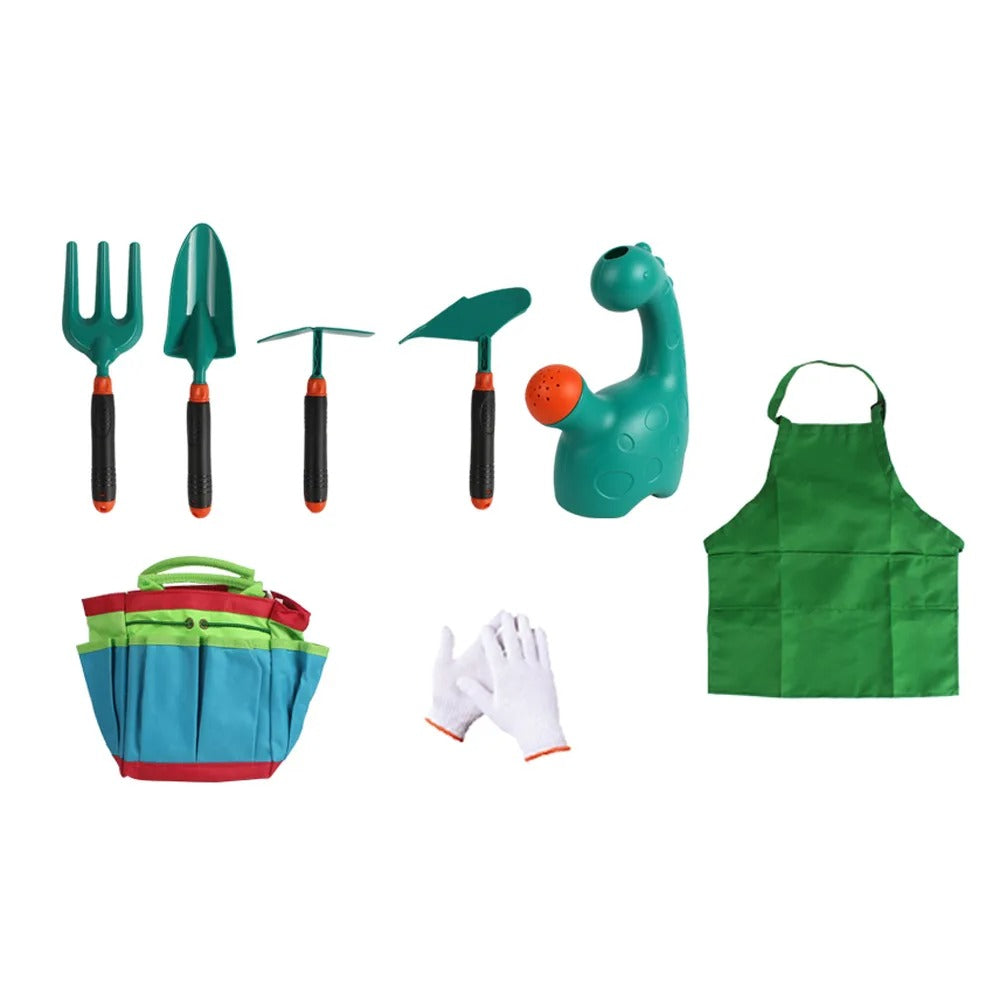 Outdoor Children’s Gardening Set with Children’s Wheelbarrow Set and Plastic Watering Can