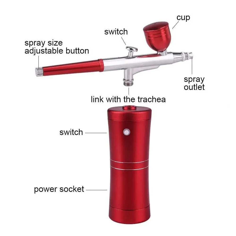 Multi-Purpose Cordless Spray Gun Portable Mini Air Compressor Rechargeable Spray Machine