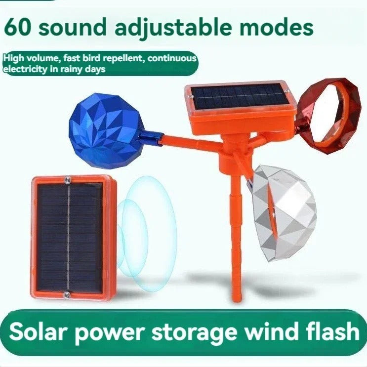 Solar Bird Repeller Reflective Bird Deterrent for Garden with 360-Degree Reflector and Waterproof Design