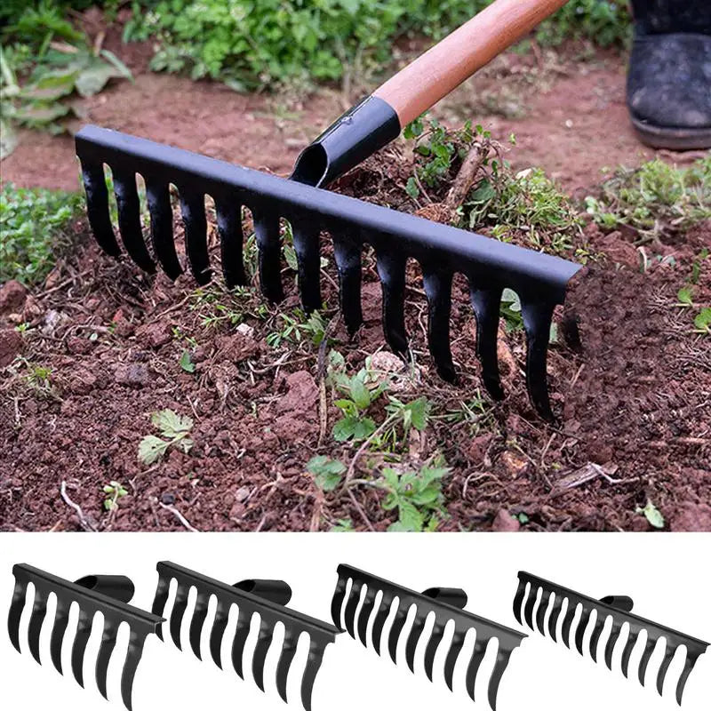 Heavy Duty Metal Rake for Lawn and Garden