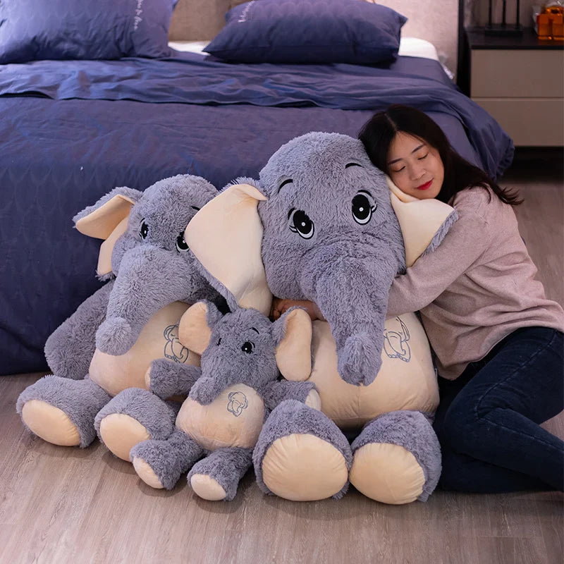 Giant Teddy Bear Style Grey Plush Elephant Toy