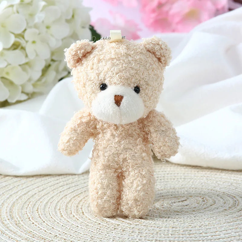 12Cm Cute Blush Teddy Bear Bunny Plush Keychain Pendant