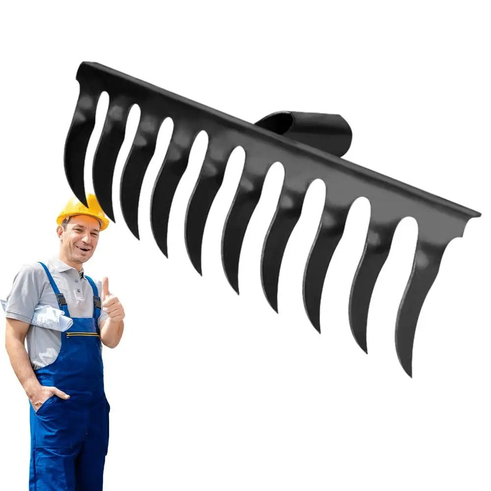 Multi-Purpose Metal Garden Rake Lawn Tools Heavy-Duty Rake