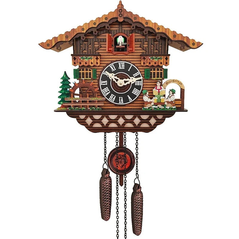 Vintage Wooden Cuckoo Wall Clock for Home Decoration