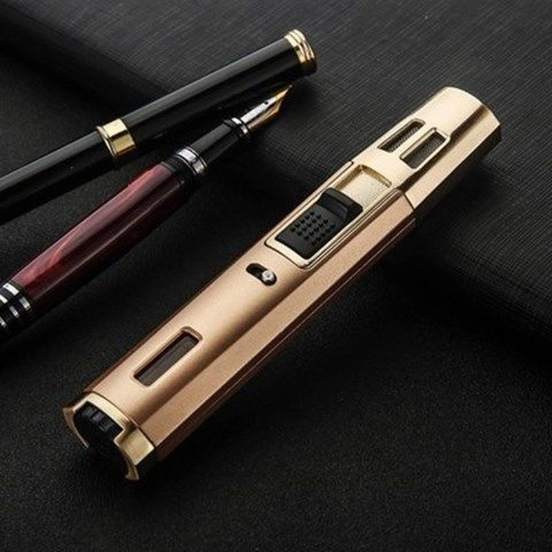 Windproof Refillable Jet Flame Butane Torch Lighter, Adjustable Gas Pen Lighter