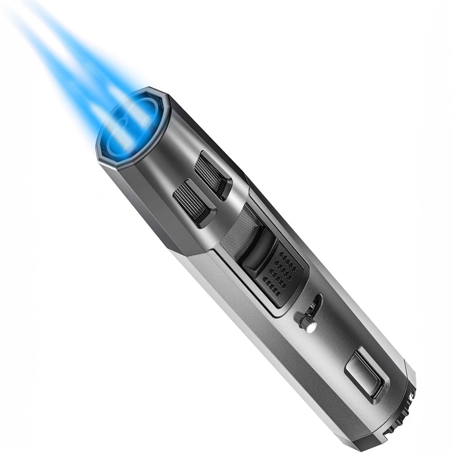 Windproof Refillable Jet Flame Butane Torch Lighter, Adjustable Gas Pen Lighter