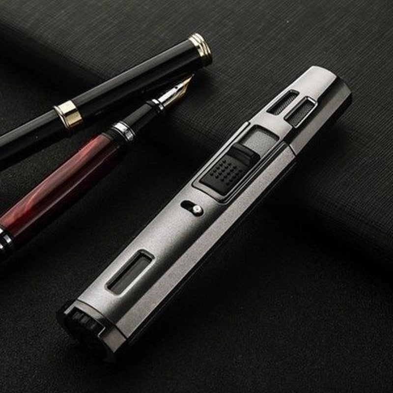Windproof Refillable Jet Flame Butane Torch Lighter, Adjustable Gas Pen Lighter