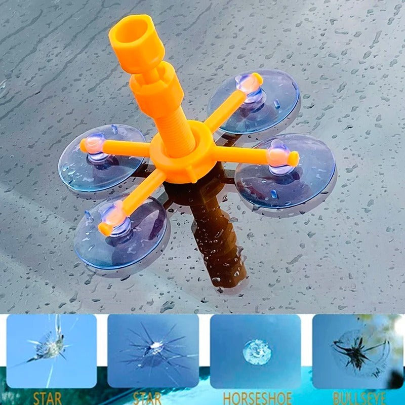 Windshield Crack Repair Kit with Vacuum Function
