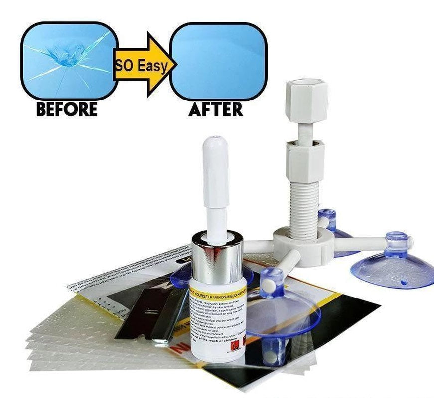 Windshield Crack Repair Kit with Vacuum Function