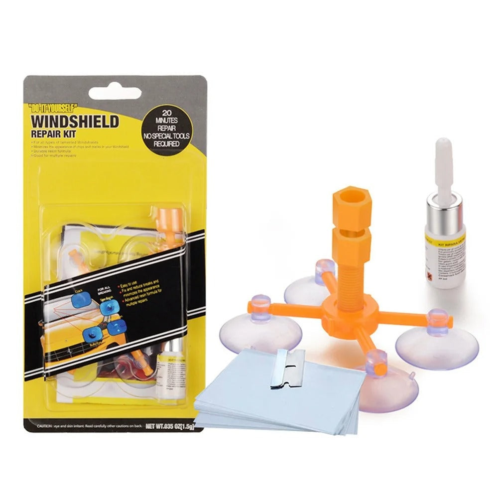 Windshield Crack Repair Kit with Vacuum Function