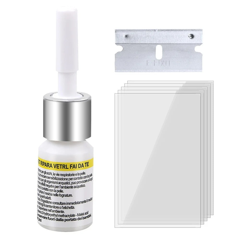 Windshield Crack Repair Kit with Vacuum Function