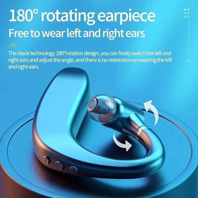 Wireless Bluetooth Headset with Noise Cancellation and Long Battery