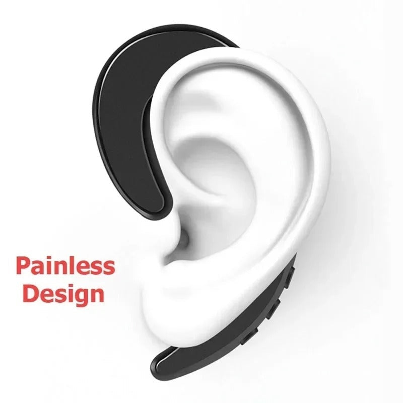 Wireless Bone Conduction Bluetooth Earhook with Mic & Noise Cancelling