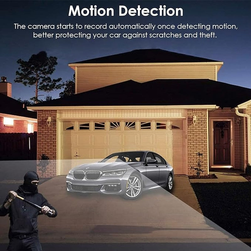 Wireless Front And Rear Dash Cam Dashboard Camera For Car With Night Vision