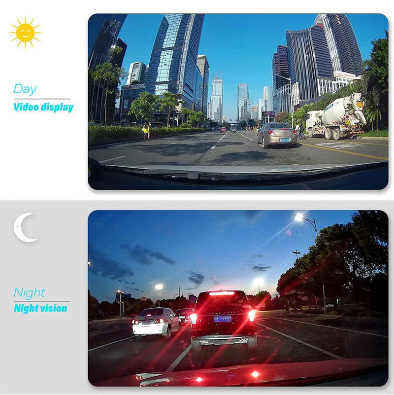 Wireless Front And Rear Dash Cam Dashboard Camera For Car With Night Vision