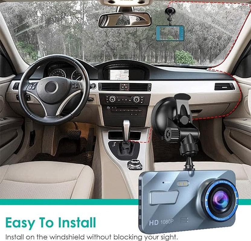 Wireless Front And Rear Dash Cam Dashboard Camera For Car With Night Vision