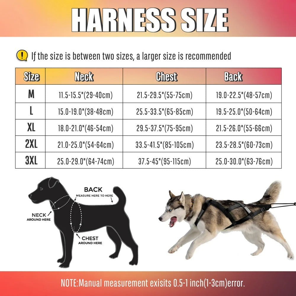 X-Back Dog Sled Harness for Husky Pulling Sports