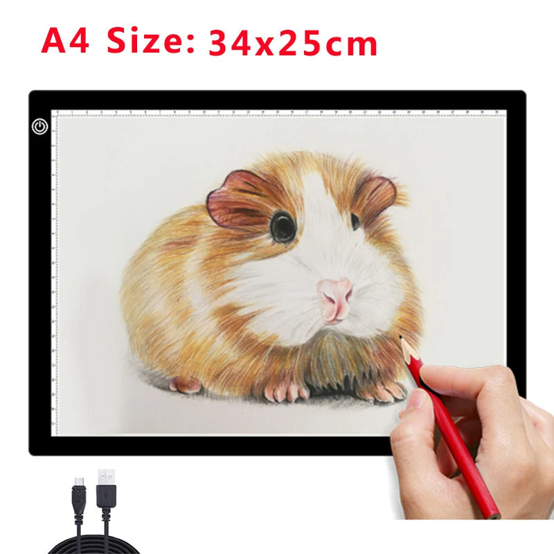 A4 LED Light Pad for Drawing, Tracing, and X-Ray Viewing