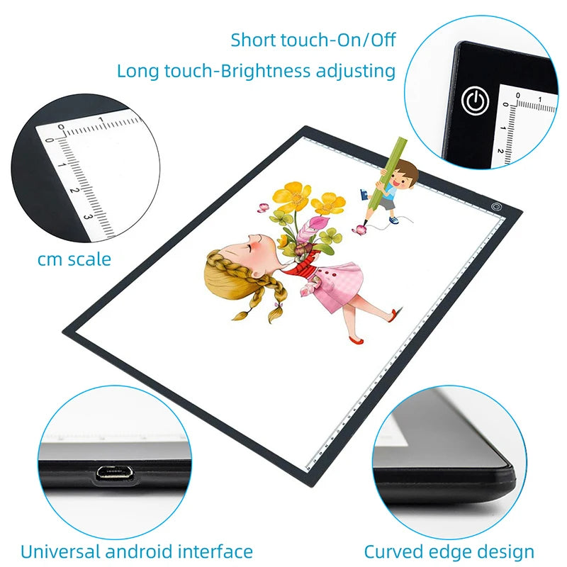 A4 LED Light Pad for Drawing, Tracing, and X-Ray Viewing