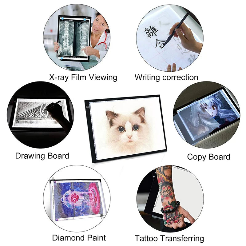 A4 LED Light Pad for Drawing, Tracing, and X-Ray Viewing