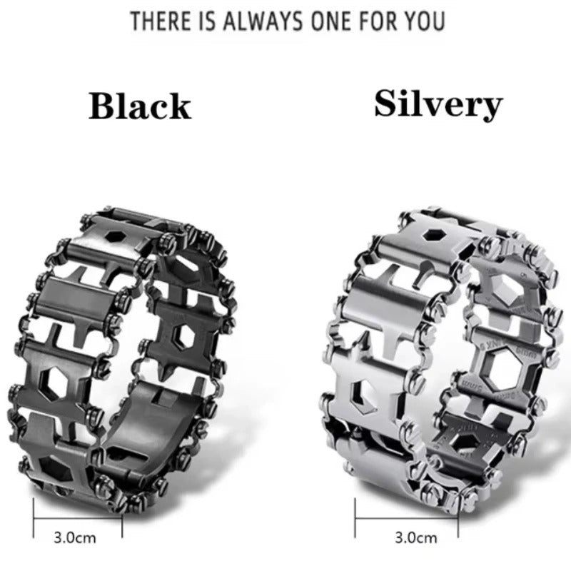 29-in-1 Multi-Tool Stainless Steel Bracelet