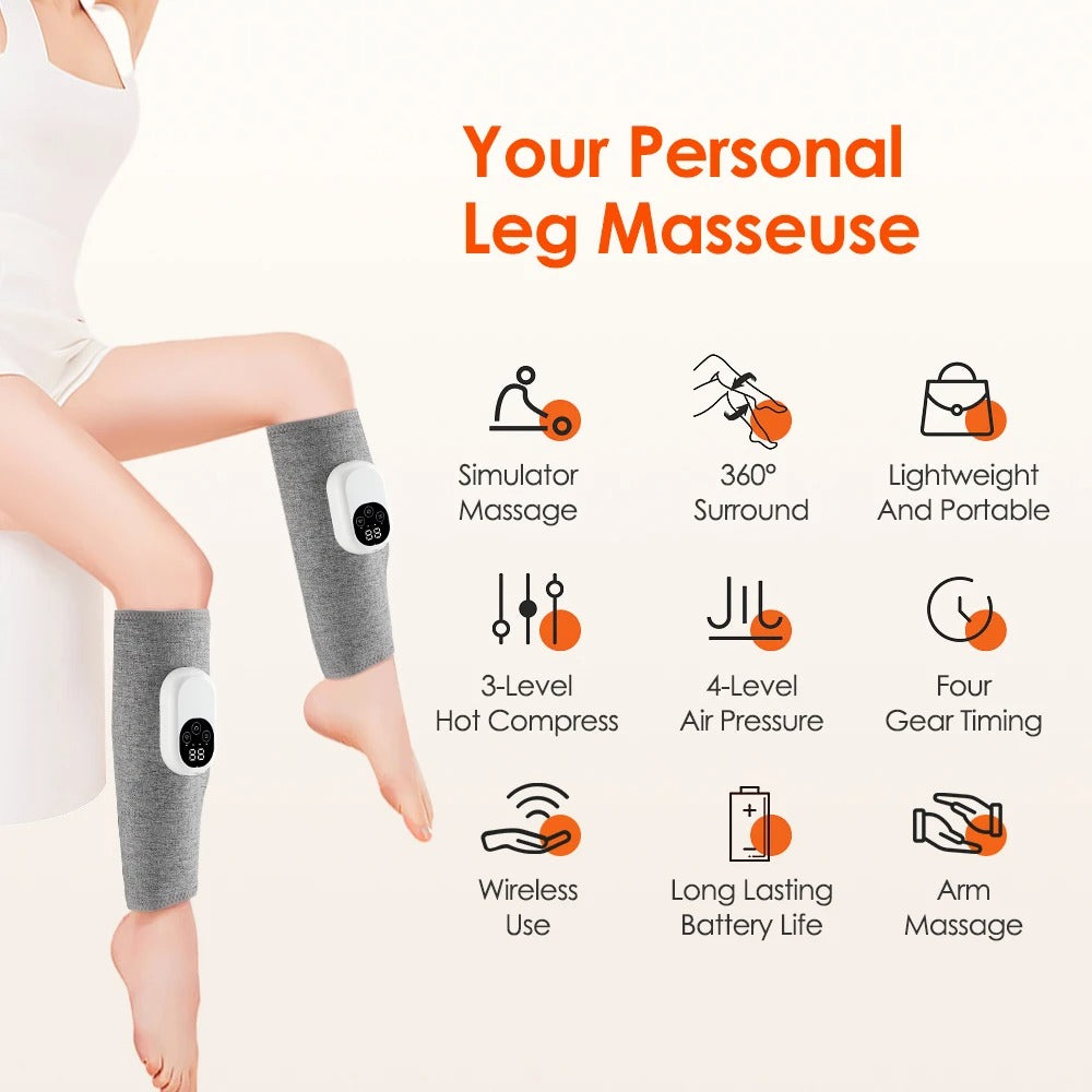360° Heated Vibration Air Pressure Leg Massager