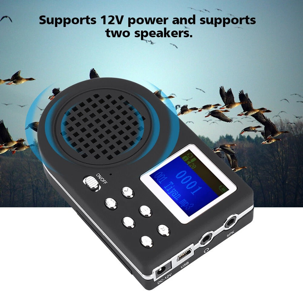 Electronic Bird Caller MP3 Portable with Digital LCD Display and Wireless Remote Control