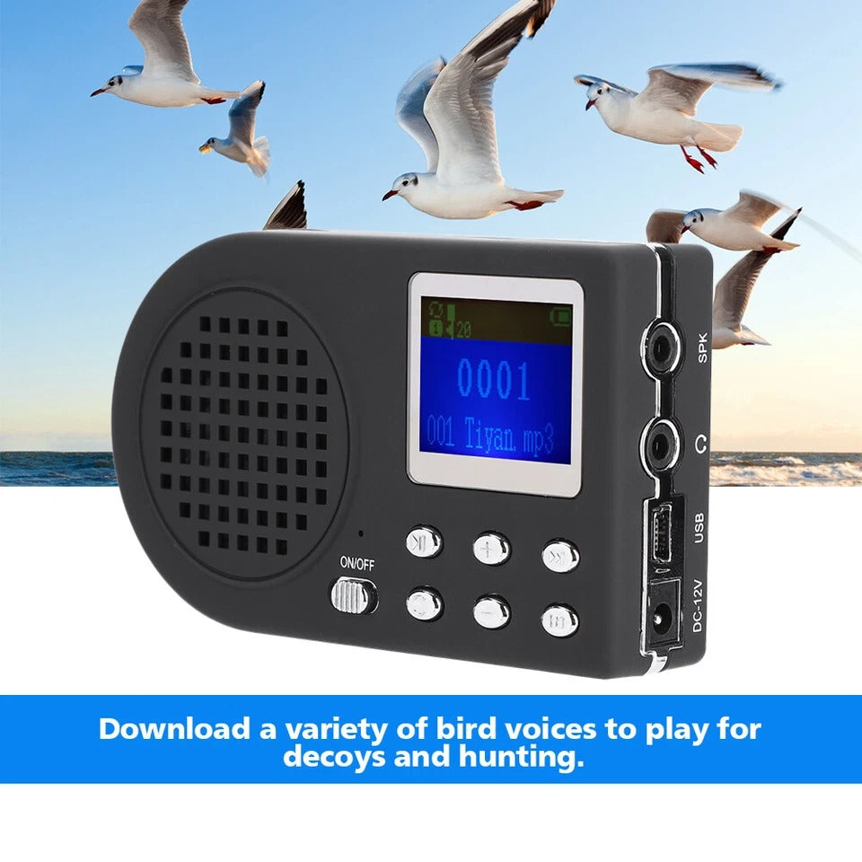 Electronic Bird Caller MP3 Portable with Digital LCD Display and Wireless Remote Control