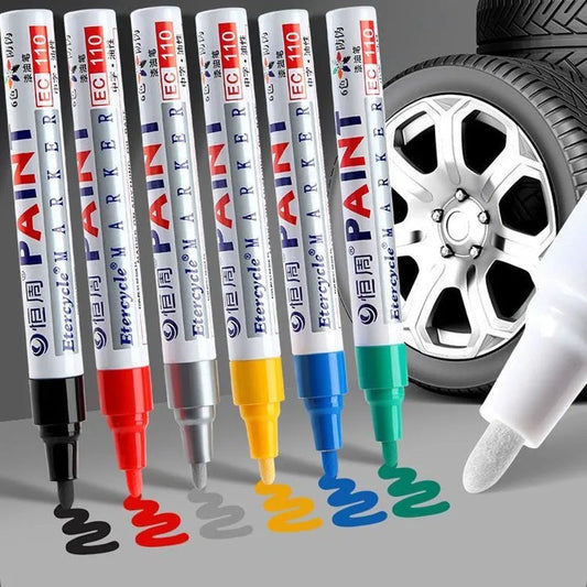 12-Color Waterproof Permanent Paint Markers for Tires and Art