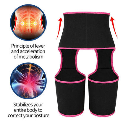 Waist and Thigh Trimmer Sweat Belt for Slimming & Shaping