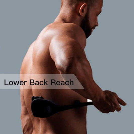 2-in-1 Back Hair Remover and Trimmer, Foldable Handle for Men