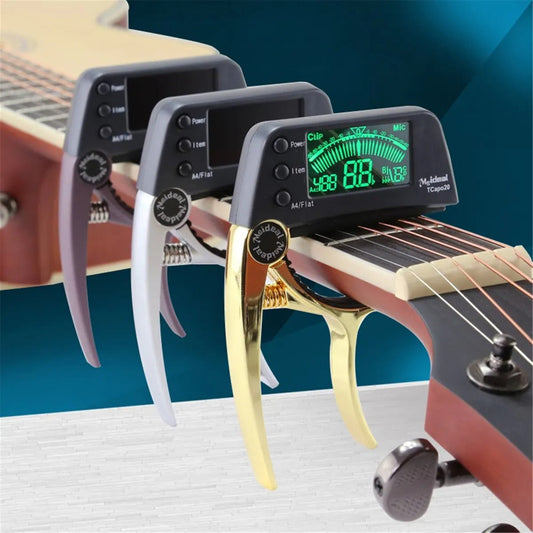 2-in-1 Guitar Capo Tuner with LED Display for All Instruments