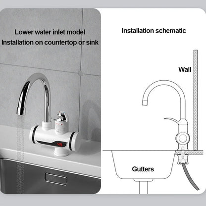 3000W Electric Instant Hot Water Faucet with Digital Display