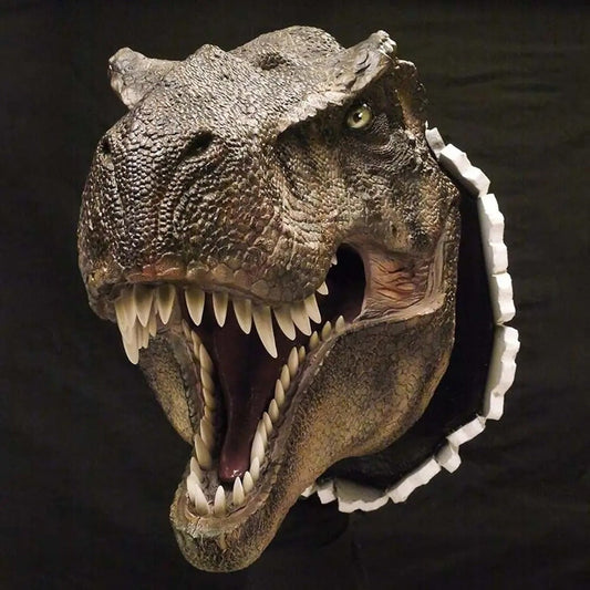 3D Wall Mount Dinosaur Bust Sculpture