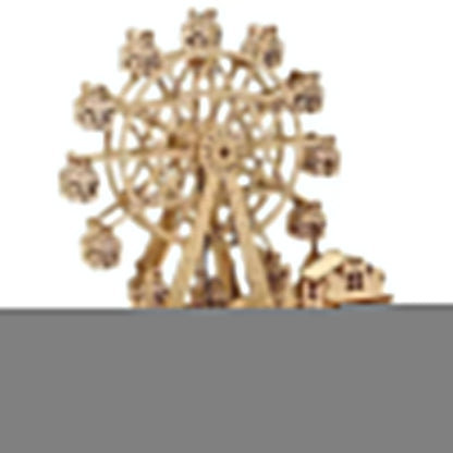 3D Wooden Ferris Wheel Music Box Puzzle with LED Light